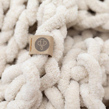 Load image into Gallery viewer, Infinite Chunky Knit Blanket | Minky | Big - Sand