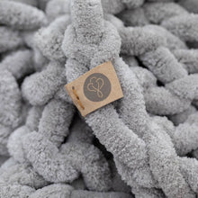 Load image into Gallery viewer, Infinite Chunky Knit Blanket | Minky | Little - Mist