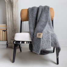 Load image into Gallery viewer, SURI Alpaca Blanket | Dark Gray + Light Gray