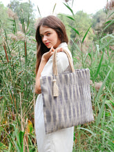Load image into Gallery viewer, Nadi Jute Tote Bag - Blue