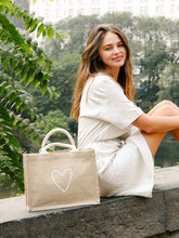Load image into Gallery viewer, Jute Canvas Gift Bag - Love