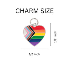 Load image into Gallery viewer, 1/2" x 1/2" Earrings with Daniel Quasar Heart with Rainbow Swatch