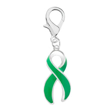 Load image into Gallery viewer, 1/2" x 3/4" Charms with Green Ribbon (with clasp)