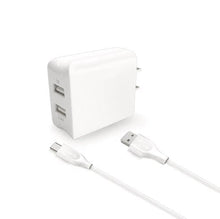 Load image into Gallery viewer, 3.4A Dual USB Travel Quick Wall Charger - Android/IOS