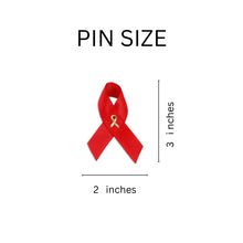 Load image into Gallery viewer, 2" x 3" Satin Pins with Red Ribbon