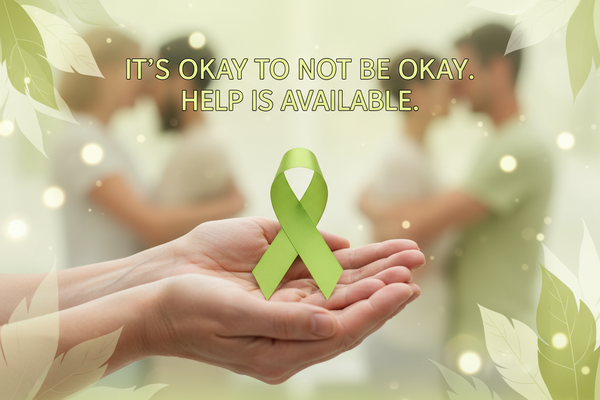 Mental Health Awareness Month - Lime Green Ribbon