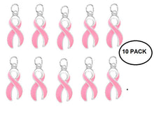 Load image into Gallery viewer, 1/2" x 3/4" Charms with Pink Ribbon (no clasp)
