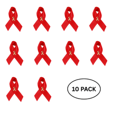 Load image into Gallery viewer, 2" x 3" Satin Pins with Red Ribbon
