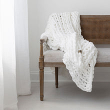 Load image into Gallery viewer, Infinite Chunky Knit Blanket | Minky | Big - Blanc
