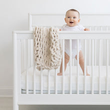 Load image into Gallery viewer, Infinite Chunky Knit Blanket | Minky | Cuddle - Sand

