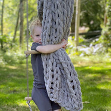 Load image into Gallery viewer, Infinite Chunky Knit Blanket | Minky | Little - Mist
