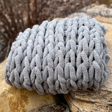 Load image into Gallery viewer, Infinite Chunky Knit Blanket | Minky | Little - Mist
