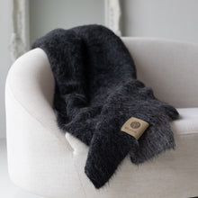 Load image into Gallery viewer, SURI Alpaca Blanket | Black + Dark Gray
