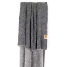 Load image into Gallery viewer, SURI Alpaca Blanket | Dark Gray + Light Gray
