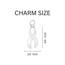 Load image into Gallery viewer, 1/2" x 3/4" Charms with White Ribbon (with clasp)
