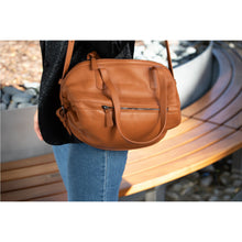Load image into Gallery viewer, Leather Satchel Bag Brown Shoulder Purse Women's Handbag
