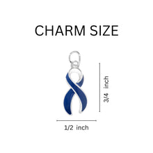 Load image into Gallery viewer, 1/2" x 3/4" Earrings with Dark Blue / Navy Ribbon
