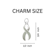 Load image into Gallery viewer, 1/2" x 3/4" Earrings with Gray / Grey Ribbon
