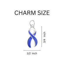 Load image into Gallery viewer, 1/2" x 3/4" Hanging Charms with Lavender / Periwinkle Ribbon (with clasp)
