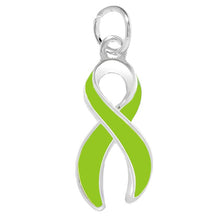 Load image into Gallery viewer, 1/2" x 3/4" Charms with Lime Green Ribbon (no clasp)
