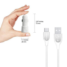 Load image into Gallery viewer, Esoulk 12W 2.4A Dual USB Travel Car Charger With 5FT Type-C Charging Cable
