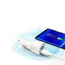 Load image into Gallery viewer, Esoulk 12W 2.4A Dual USB Travel Car Charger With 5FT Type-C Charging Cable
