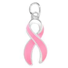 Load image into Gallery viewer, 1/2" x 3/4" Charms with Pink Ribbon (no clasp)
